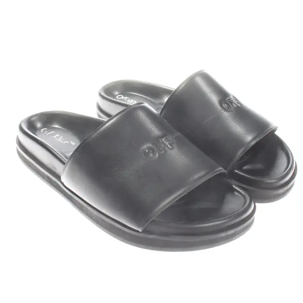 Sandals, in Black, Off-White