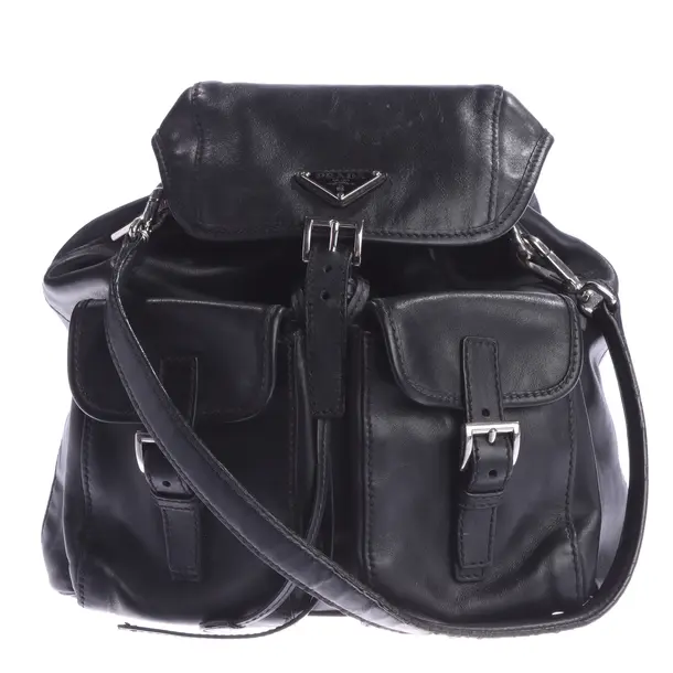Borsa a secchiello, in Nero, Pelle, Prada