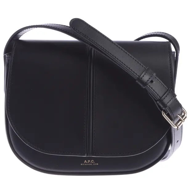 Shoulder Bag, in Black, Leather, A.P.C