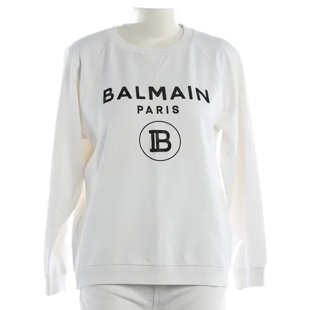 Sweatshirt, in Weiß, Baumwolle, Balmain