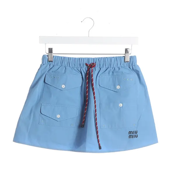 Skirt, in Blue, Cotton, Miu Miu