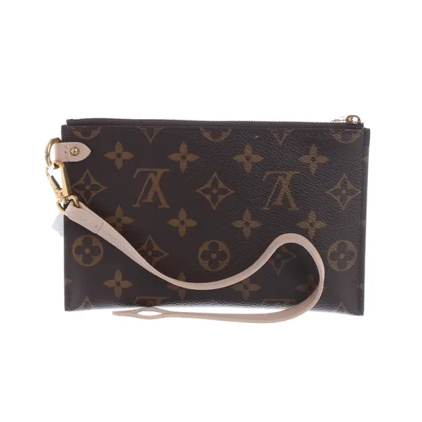 Pochette, in Dunkelbraun, Leder, Louis Vuitton