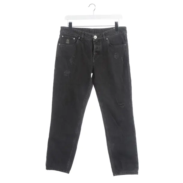 Jeans Slim Fit, in Grau, Baumwolle, Brunello Cucinelli