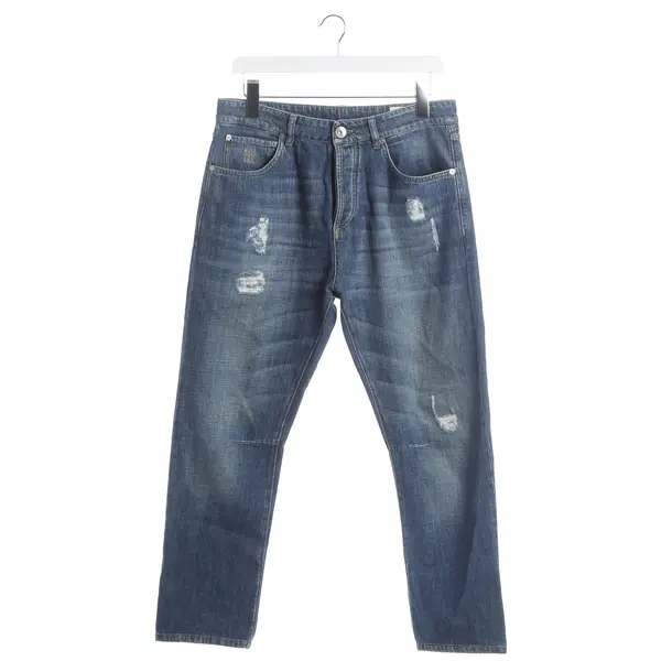Jeans Slim Fit, in Blau, Baumwolle, Brunello Cucinelli