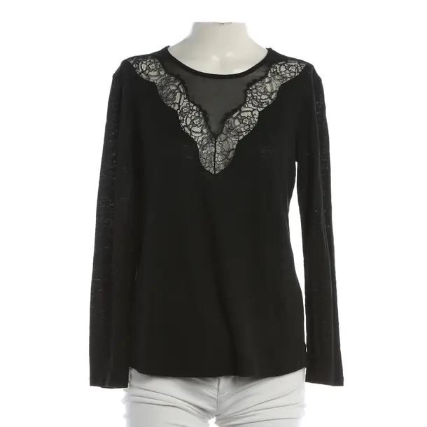 Longsleeve, in Schwarz, Leinen, Sandro