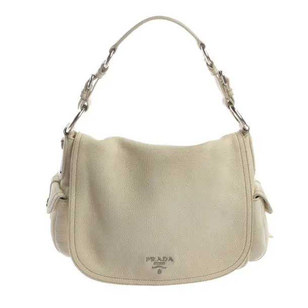 Schultertasche, in Beige, Leder, Prada