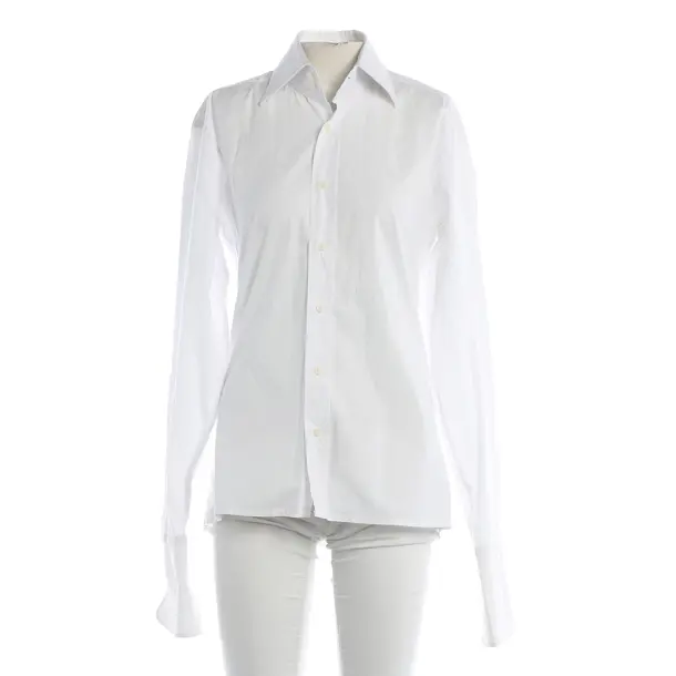 Blouse, in White, Cotton, Soluzione