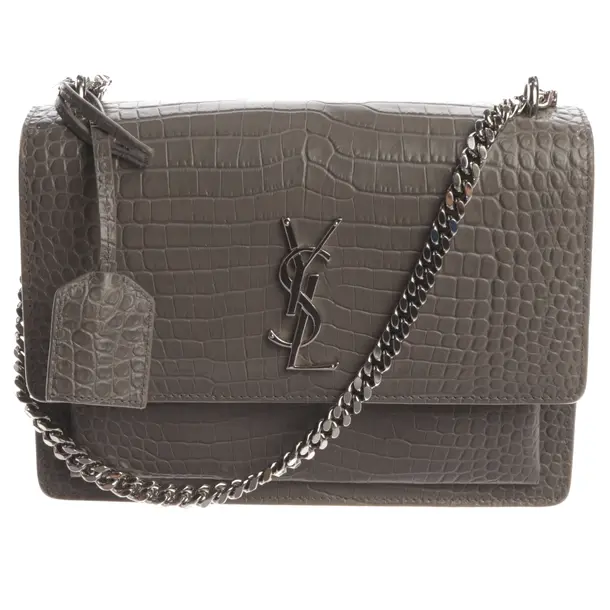 Umhängetasche, in Grau, Leder, Saint Laurent