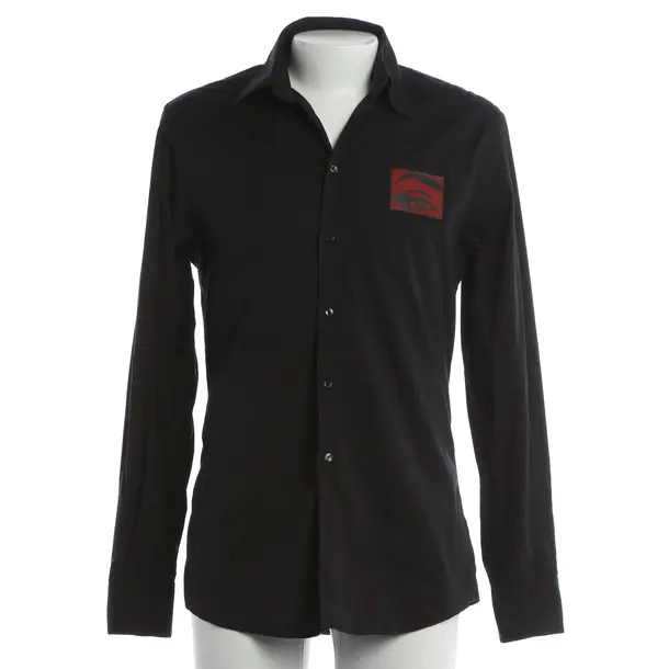 Shirt, in Black, Cotton, Brunello Cucinelli