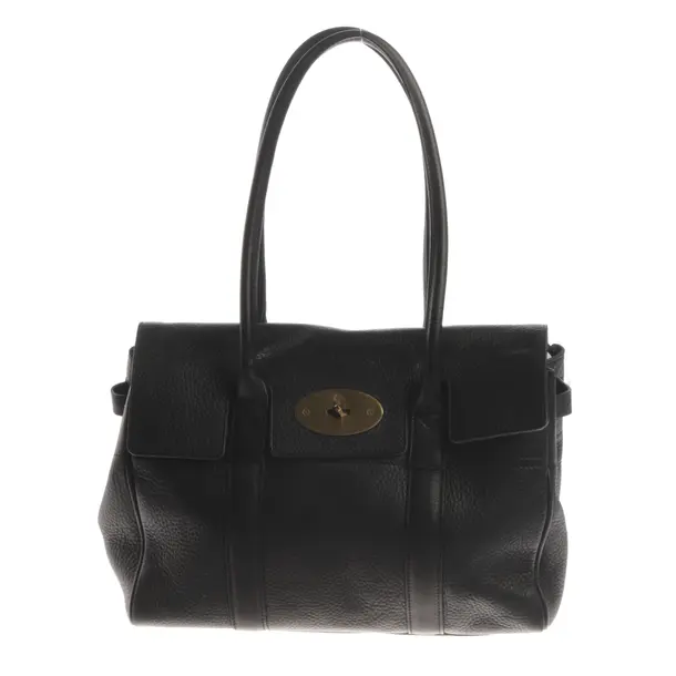 Shoulder Bag, in Black, Leather, Mulberry