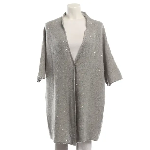 Cardigan, in Light Gray, Wool, FFC