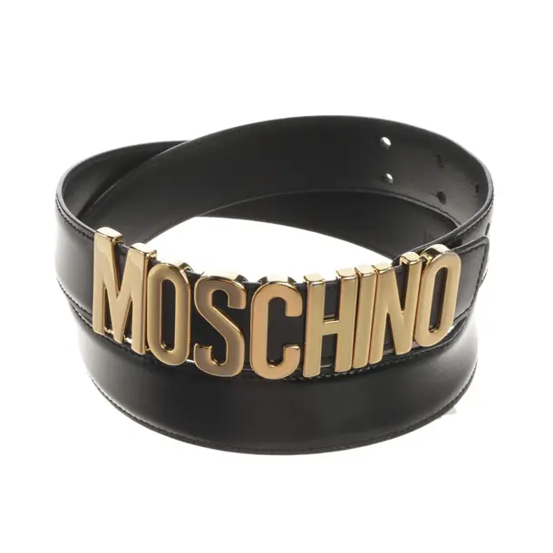 Gürtel, in Schwarz, Leder, Moschino