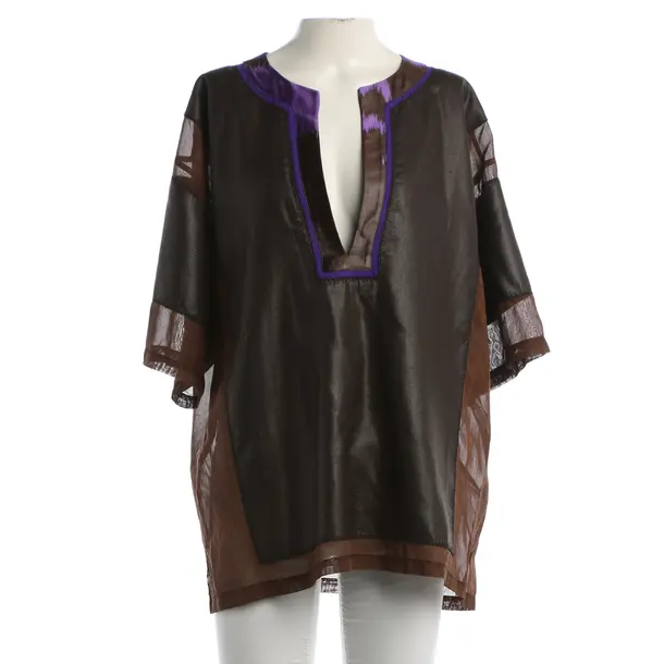 Bluse, in Dunkelbraun, Baumwolle, Bottega Veneta