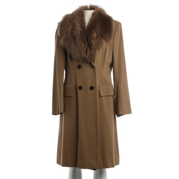 Winter Coat, in Brown, Cotton, Marc Cain