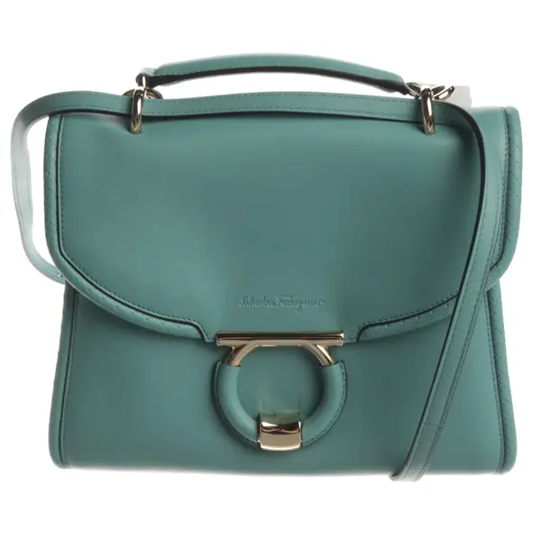 Schultertasche, in Hellblau, Leder, Salvatore Ferragamo