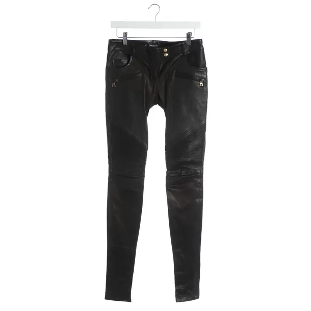 Pantaloni, in Marrone, Pelle, Balmain