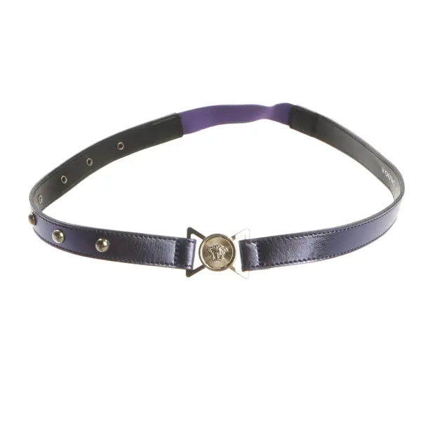 Gürtel, in Lila, Leder, Versace