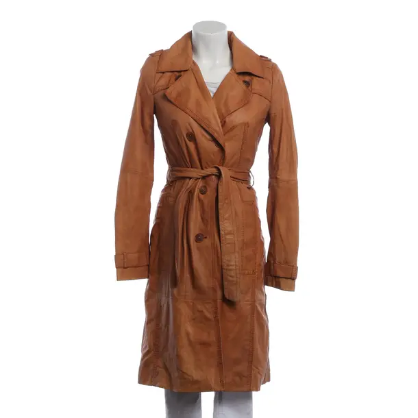 Leather Coat, in Brown, Leather, Drykorn