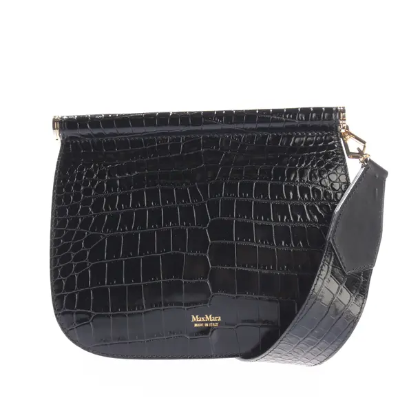 Umhängetasche, in Schwarz, Leder, Max Mara