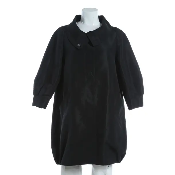 Mid-Season Coat, in Black, Seide, Prada