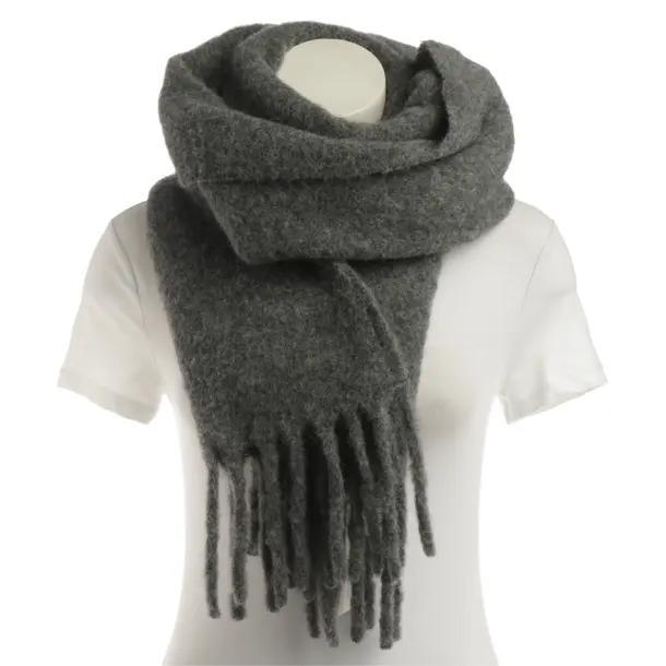 Scarf, in Gray, Wolle, Ami Paris