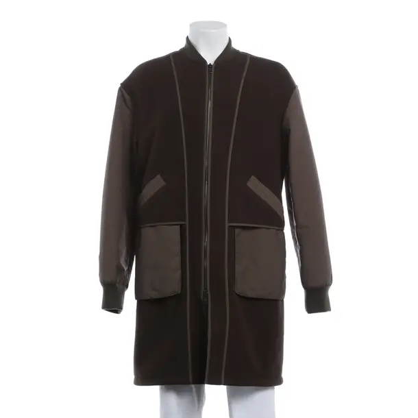 Overcoat, in Dark Green, Wolle, Helmut Lang
