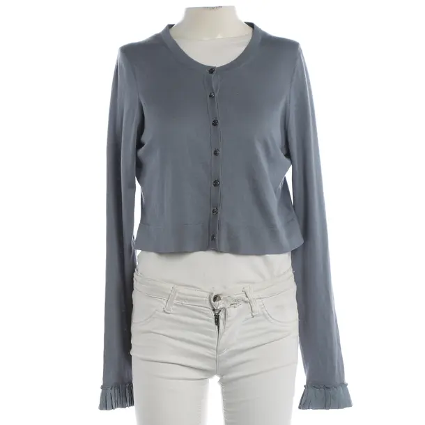Cardigan, in Gray, Silk, Burberry