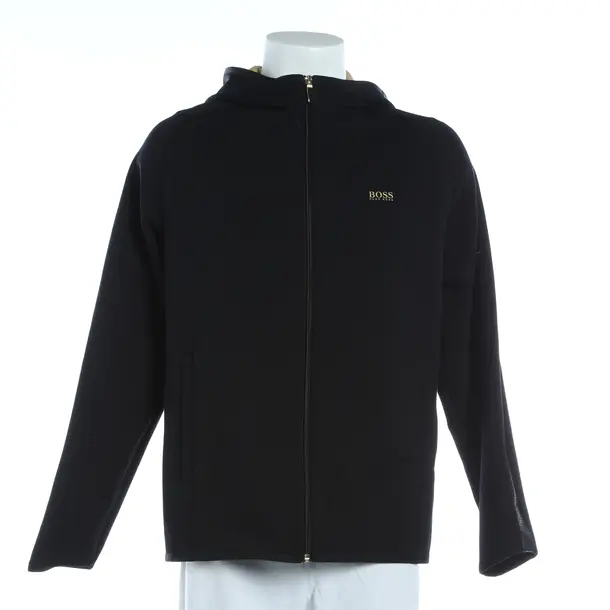 Zip-Up Hoodie, in Black, Cotton, Hugo Boss Black Label