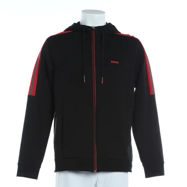Zip-Up Hoodie, in Black, Baumwolle, Hugo Boss Black Label