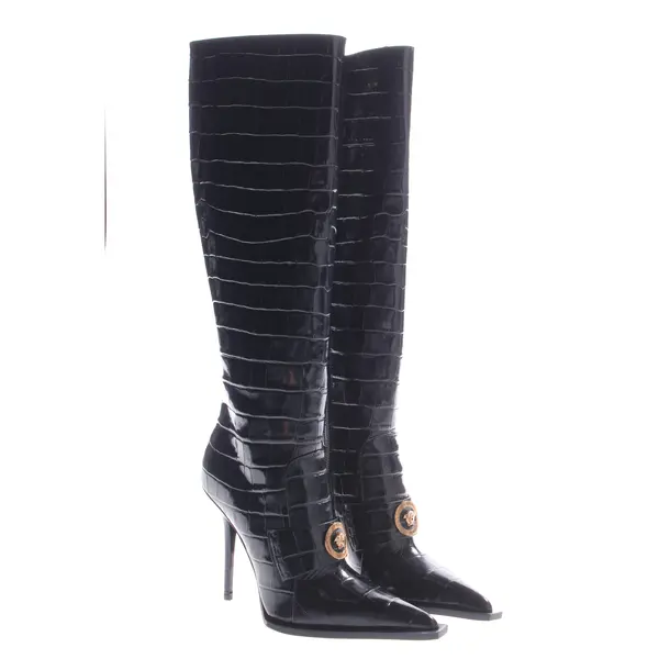 Stiefel, in Schwarz, Versace