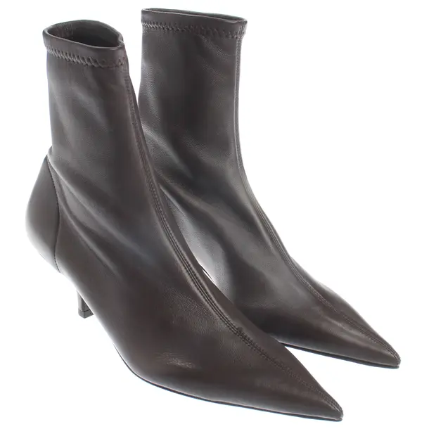 Ankle Boots, in Dark Brown, Totême