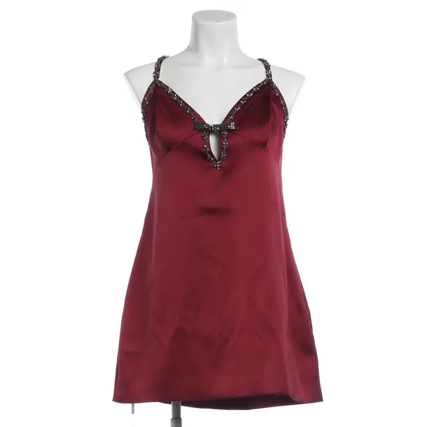 Cocktail Dress, in Bordeaux, Polyester, self-portrait