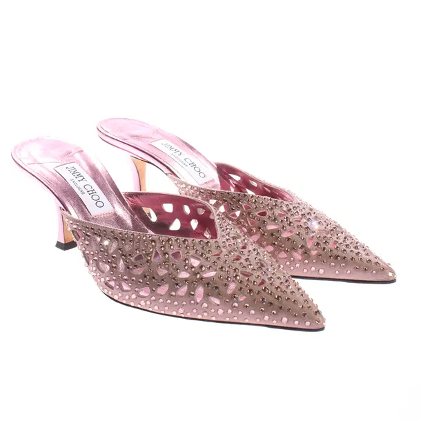 Heeled Mules, in Light Pink, Jimmy Choo