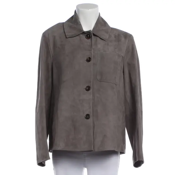 Lederjacke, in Grau, Leder, Max Mara