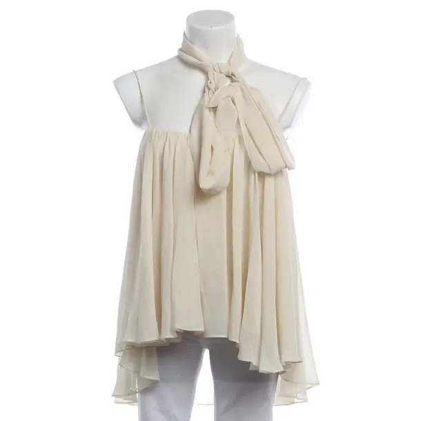 Top, in Cream, Polyester, De La Vali