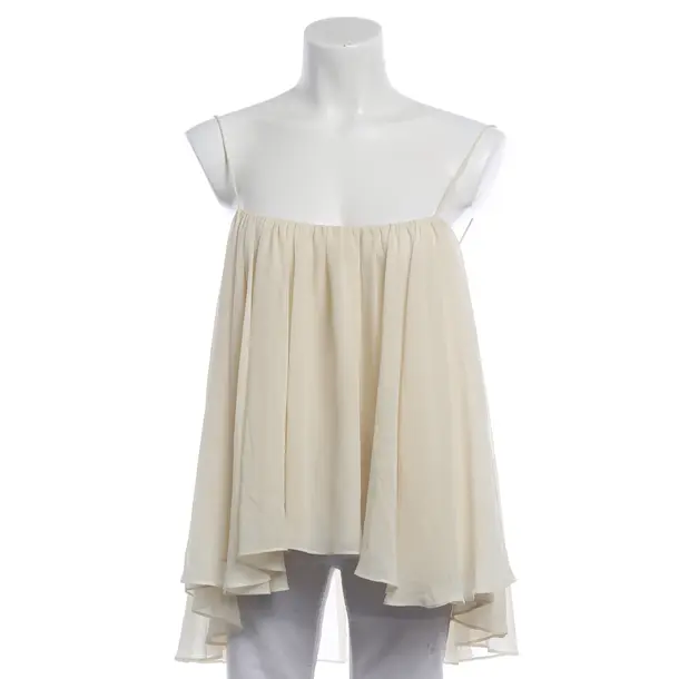 Top, in Cream, Polyester, De La Vali