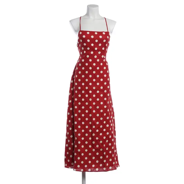 Kleid, in Rot, Leinen, Posse