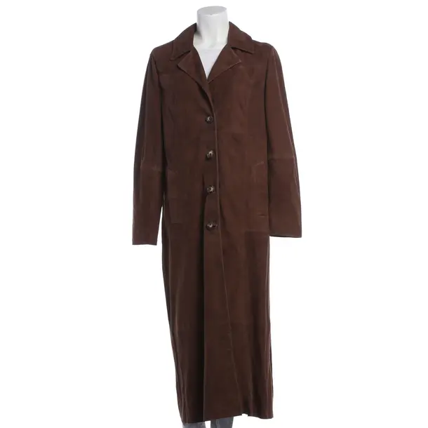 Leather Coat, in Brown, Leather, Rixo