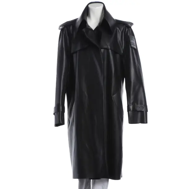 Mid-Season Coat, in Black, Polyurethane, Norma Kamali