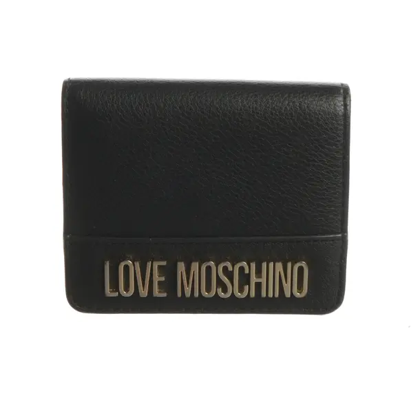 Wallet, in Black, Leather, Love Moschino