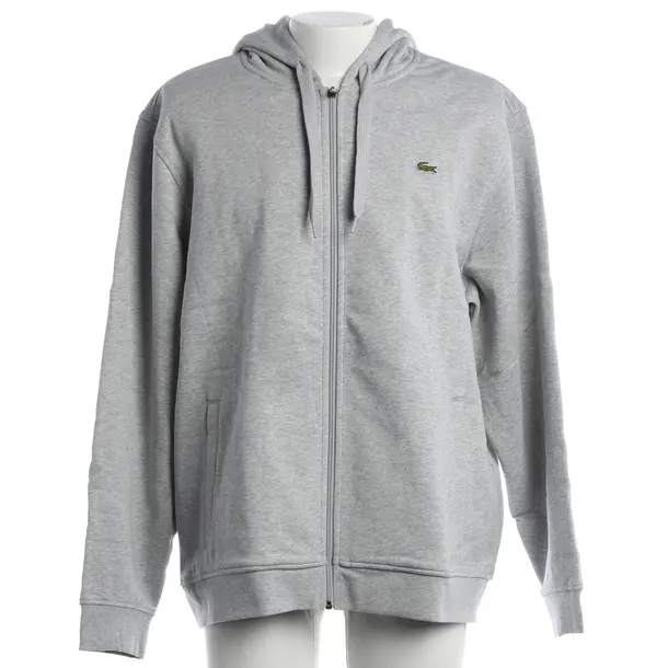 Felpa con cerniera, in Grigio chiaro, Cotone, Lacoste