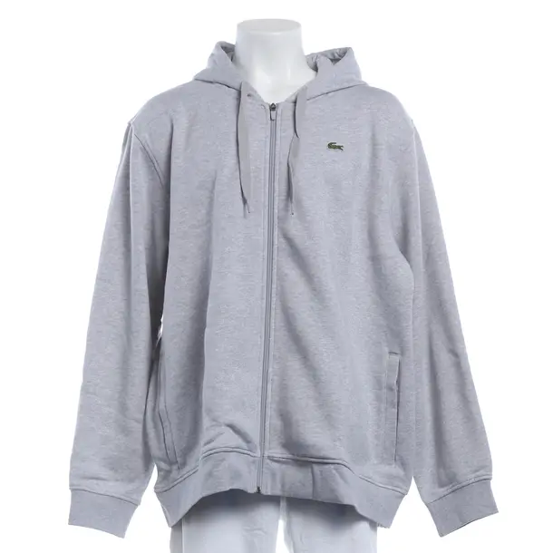 Sweatjacke, in Hellgrau, Baumwolle, Lacoste