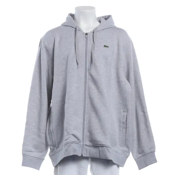 Felpa con cerniera, in Grigio chiaro, Cotone, Lacoste