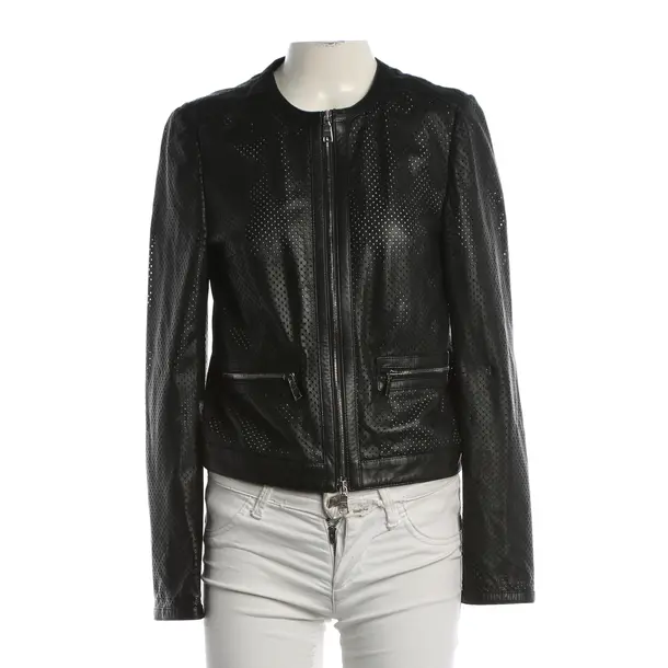 LeatherJacket, in Black, Leder, Strenesse