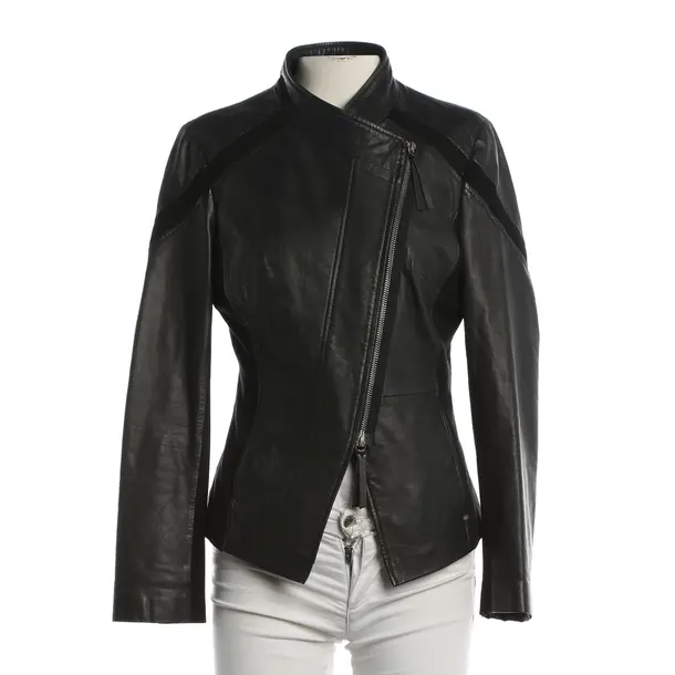 Lederjacke, in Schwarz, Leder, Hugo Boss Orange