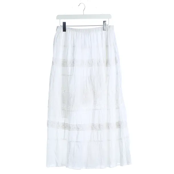 Skirt, in White, Cotton, Unger