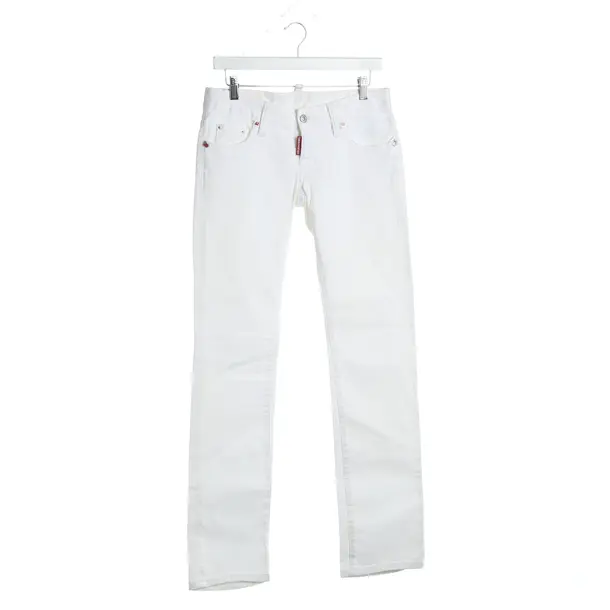 Straight Fit Jeans, in White, Cotton, Dsquared