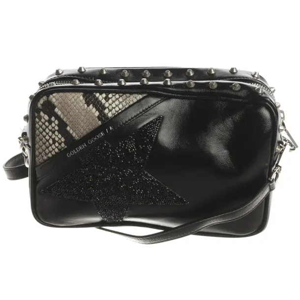 Shoulder Bag, in Black, Leather, Golden Goose