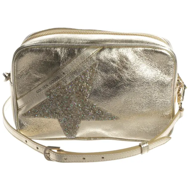 Shoulder Bag, in Gold, Leather, Golden Goose