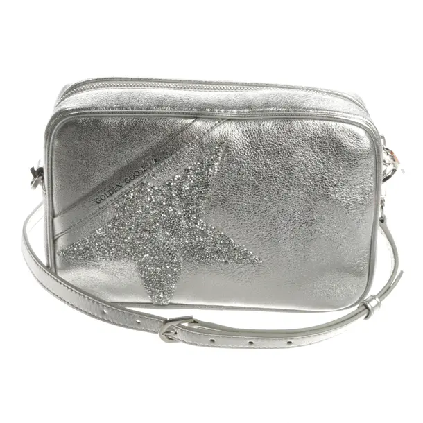 Shoulder Bag, in Silver, Leather, Golden Goose